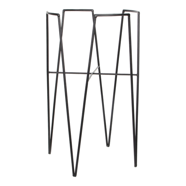 vtwonen Mica Decorations Blom Plantenstandaard - L30 x B30 x H50 cm - Metaal - Zwart