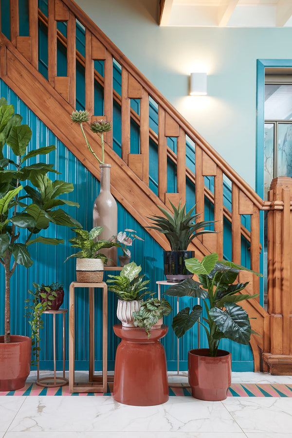 Vtwonen Mica Decorations Damian Plantenmand - Set Van 2 - H20 X Ø20 Cm - Zeegras - Wit