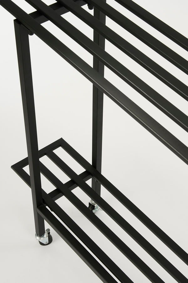 Vtwonen Mica Decorations Greenrax Plantenstandaard - L90 X B22 X H75 Cm - Metaal - Zwart