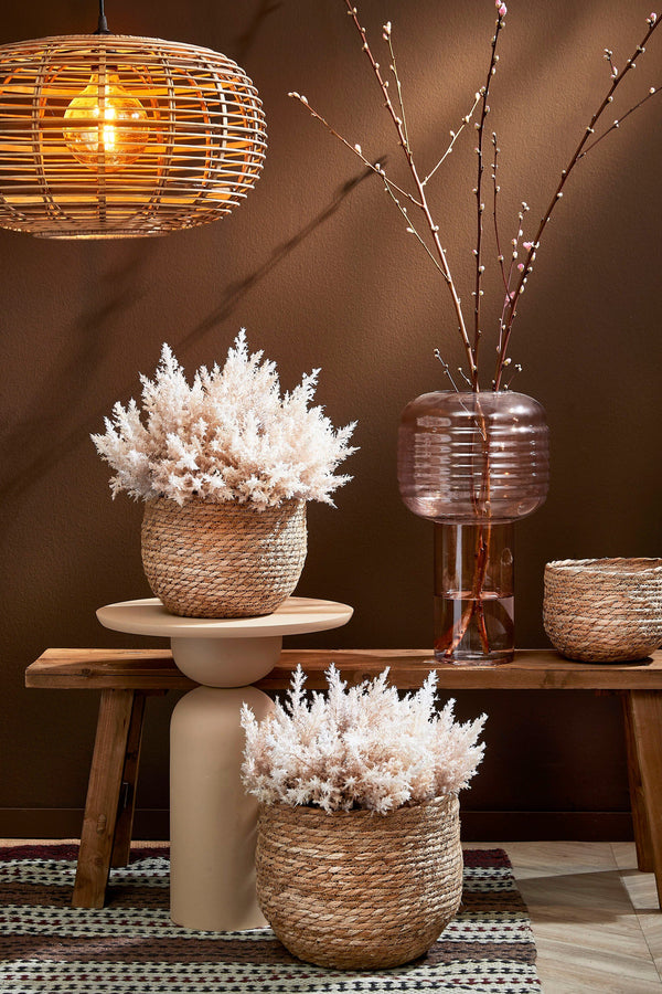 Vtwonen Mica Decorations Jorck Plantenmand - H19 X Ø22 Cm - Zeegras - Lichtbruin