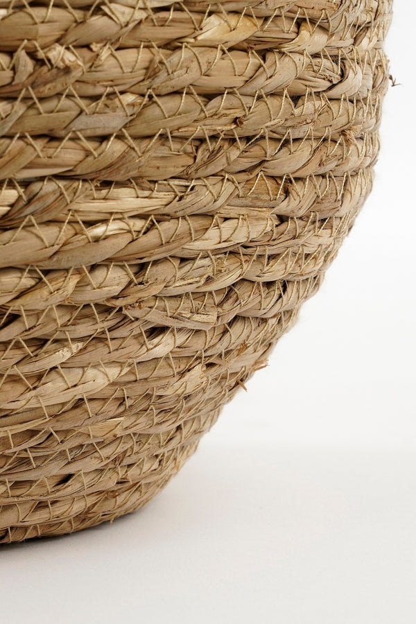 Vtwonen Mica Decorations Jorck Plantenmand - Set Van 3 - H24 X Ø26 Cm - Zeegras - Rood Bruin
