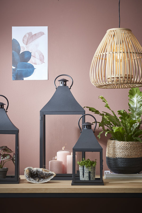 Vtwonen Mica Decorations Jorck Plantenmand - Set Van 3 - H24 X Ø26 Cm - Zwart