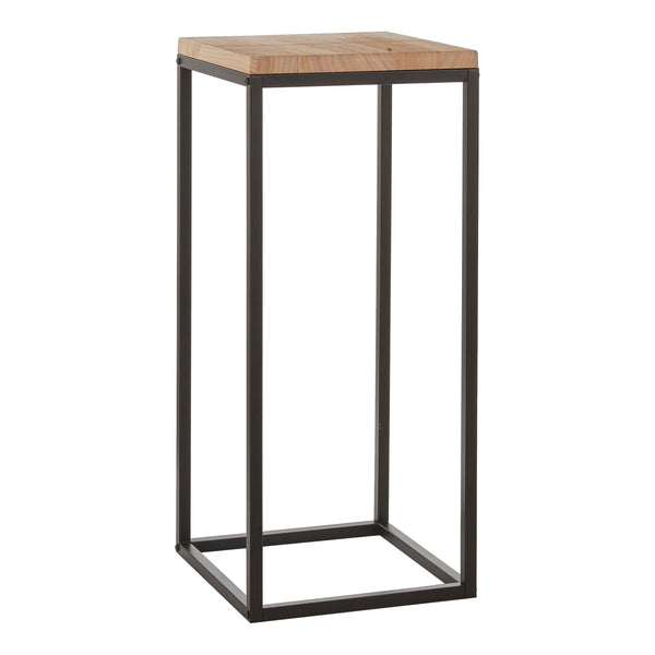 vtwonen Mica Decorations Oskar Plantentafel - L35 x B35 x H81 cm - Hout Metaal - Zwart