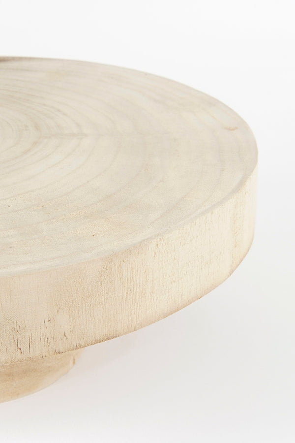 Vtwonen Mica Decorations Pia Plantenstandaard - H11 X Ø30 Cm - Hout - Lichtbruin