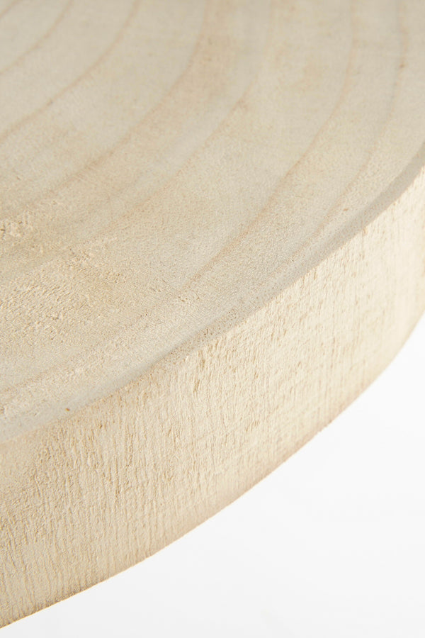 Vtwonen Mica Decorations Pia Plantenstandaard - H11 X Ø30 Cm - Hout - Lichtbruin