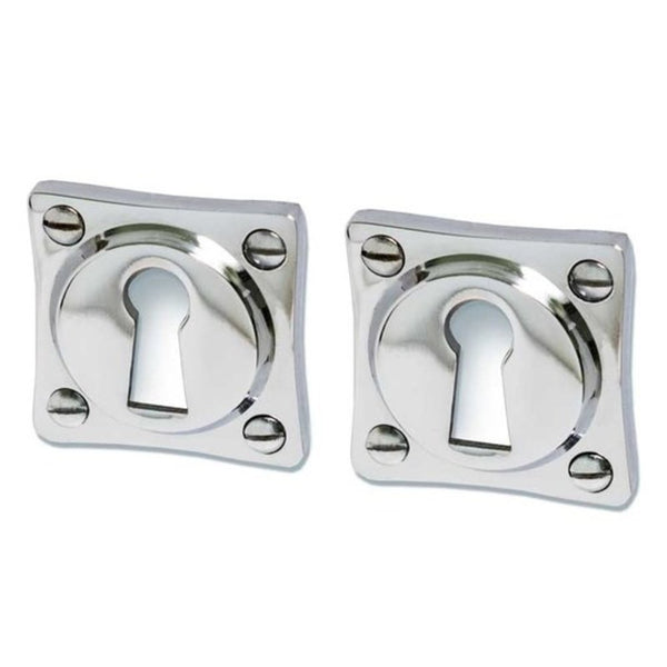 Vtwonen MooideurBeslag Deurklink Klassiek Geveerd - Glanzend Nikkel - Sleutelrozet - Vierkant