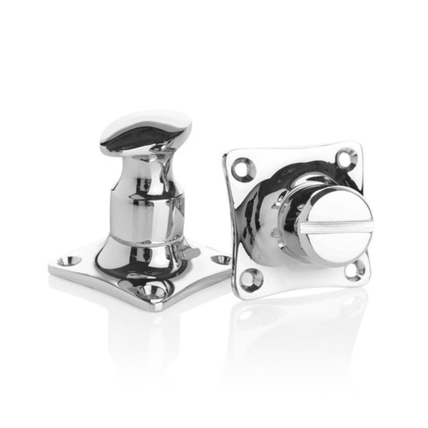 Vtwonen MooideurBeslag Deurklink Klassiek Geveerd - Glanzend Nikkel - Wc Slot - Vierkant