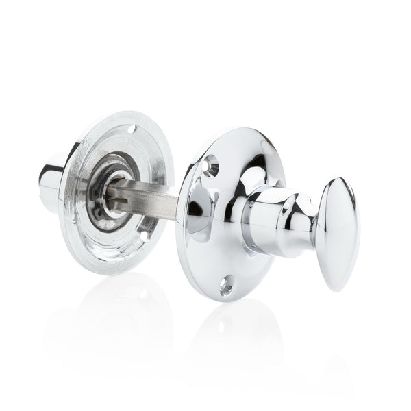 Vtwonen MooideurBeslag Deurklink Klassiek Geveerd - Glanzend Nikkel - Wc Slot - Rond