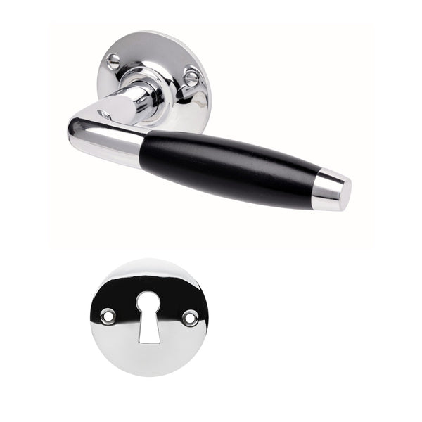 vtwonen MooideurBeslag deurklink Klassiek geveerd - glanzend nikkel - sleutelrozet - rond