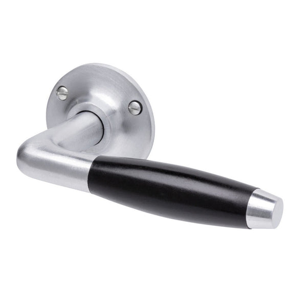 Vtwonen MooideurBeslag Deurklink Klassiek Geveerd - Mat Nikkel - Wc Slot - Rond