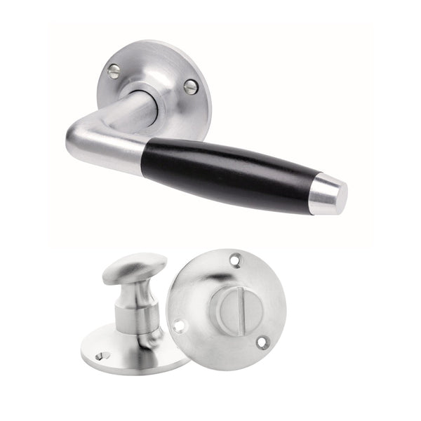 vtwonen MooideurBeslag deurklink Klassiek geveerd - mat nikkel - wc slot - rond