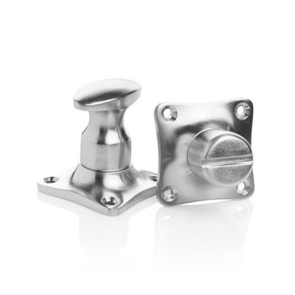 Vtwonen MooideurBeslag Deurklink Klassiek Geveerd - Mat Nikkel - Wc Slot - Vierkant