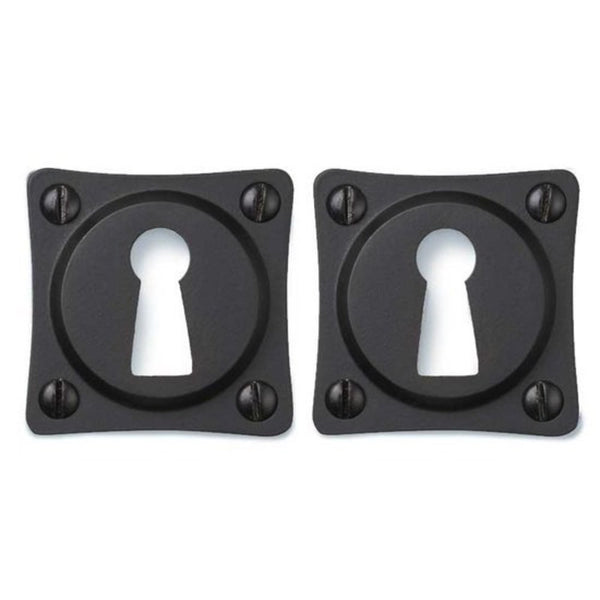 Vtwonen MooideurBeslag Deurklink Klassiek Geveerd - Mat Zwart - Sleutelrozet - Vierkant