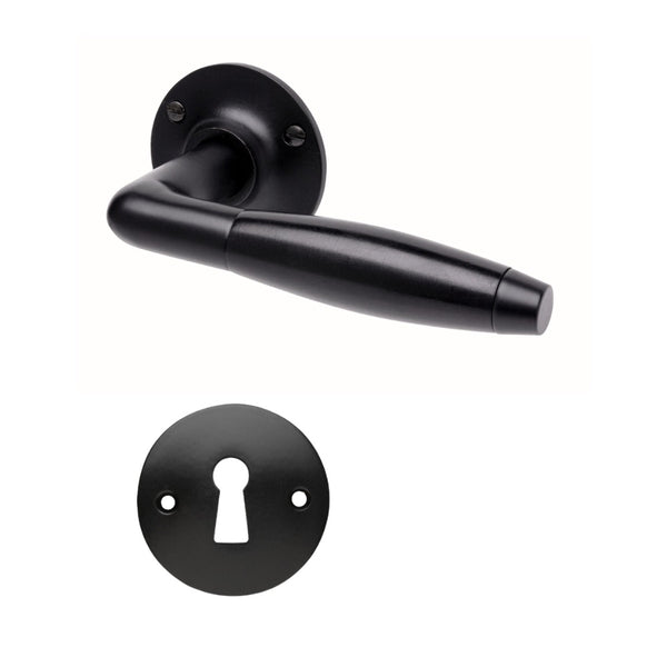 vtwonen MooideurBeslag deurklink Klassiek geveerd - mat zwart - sleutelrozet - rond