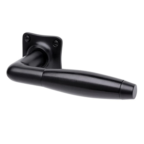 Vtwonen MooideurBeslag Deurklink Klassiek Geveerd - Mat Zwart - Wc Slot - Vierkant