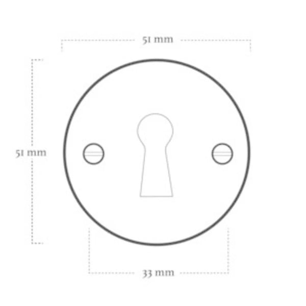 Vtwonen MooideurBeslag Deurklink Klassiek Geveerd - Messing Getrommeld - Sleutelrozet - Rond