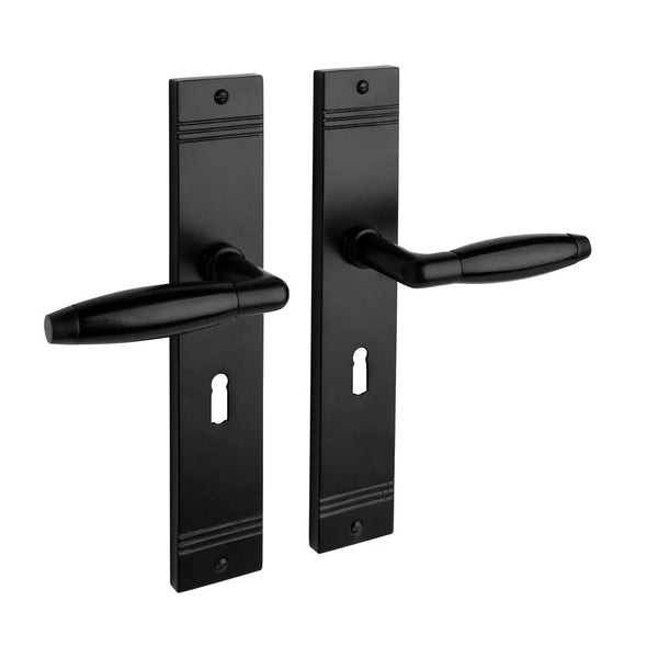 vtwonen MooideurBeslag deurklink Retro op schild - sleutelgat - mat zwart