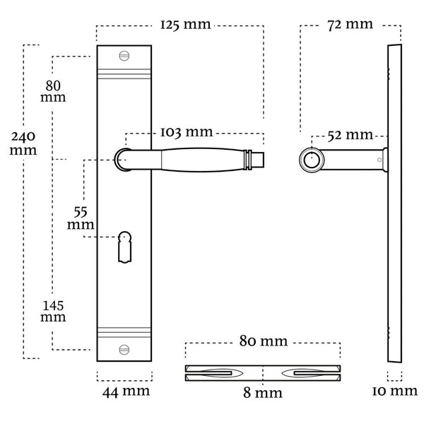 Vtwonen MooideurBeslag Deurklink Retro - Sleutelgat - Mat Nikke