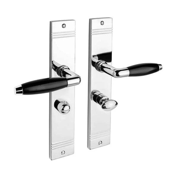 Vtwonen MooideurBeslag Deurklink Retro Wc - Wc/badkamer Sluiting - Glanzend Nikkel