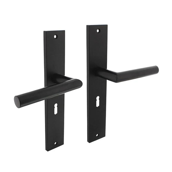 vtwonen MooideurBeslag Ferro deurklink geveerd - zwart - sleutelopening