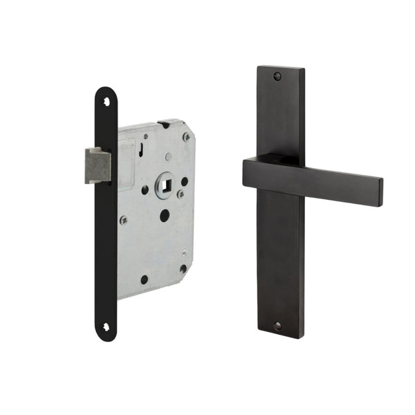 vtwonen MooideurBeslag Lusso deurklink geveerd - zwart - loopslot