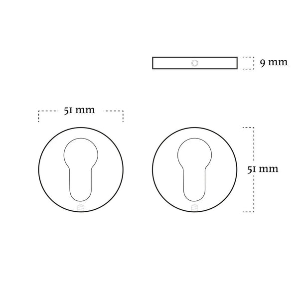 Vtwonen MooideurBeslag Luxor Deurklink Geveerd - Cilinderrozet - Antraciet Grijs