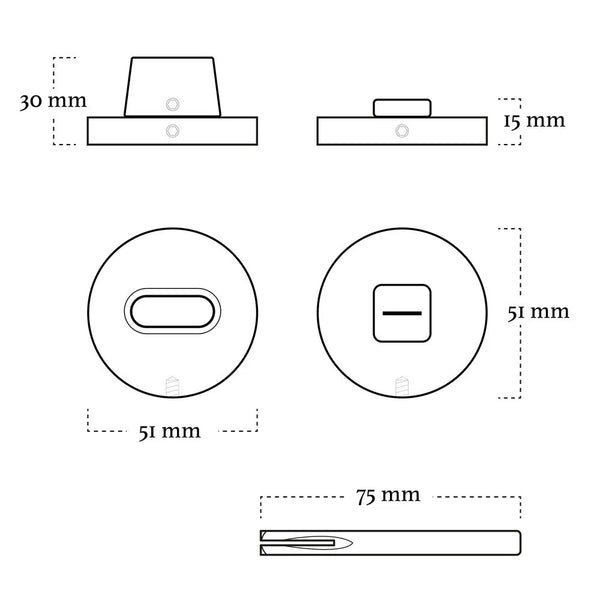 Vtwonen Mooideurbeslag Luxor Deurklink Geveerd- Wc/badkamer - Mat Zwart