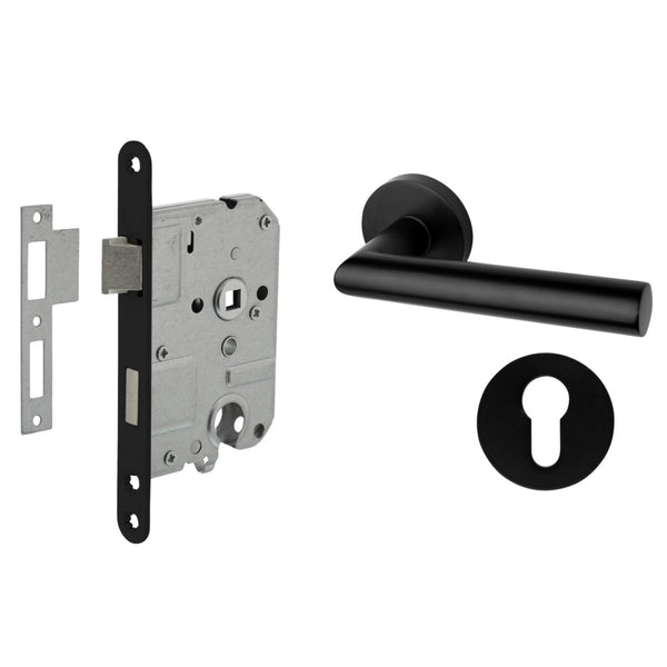 Vtwonen MooideurBeslag Modern Deurklink Geveerd - Cilinderrozet - Binnenwerk