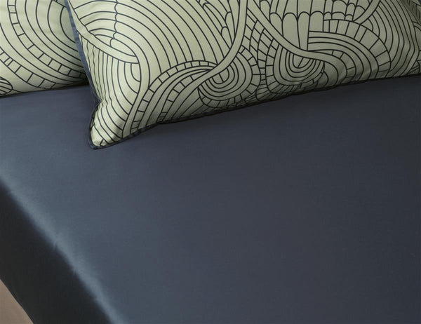 Vtwonen MOOOI Hoeslaken Dodo Pavone - 180x200 Cm - Blauw