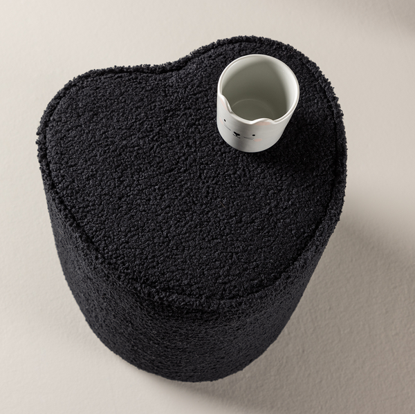 Vtwonen Nest Living Jilly Hartvormige Teddystof Kinderpoef Beige