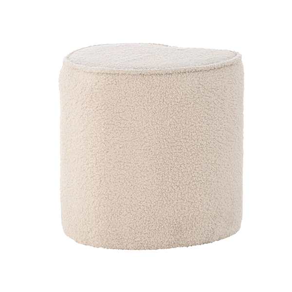 vtwonen Nest living Jilly Hartvormige Teddystof Kinderpoef Beige