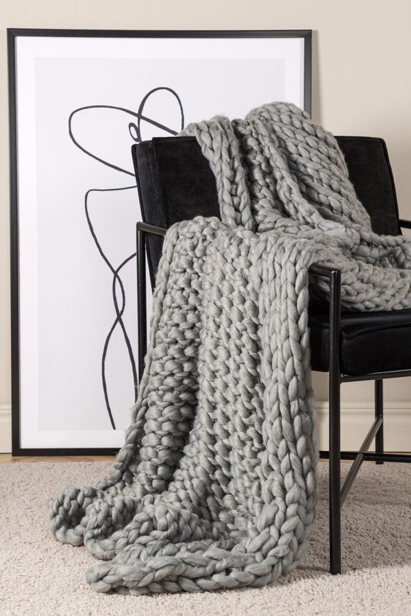 Vtwonen Nest Living Verena Plaid Grijs - 170 X 130 Cm