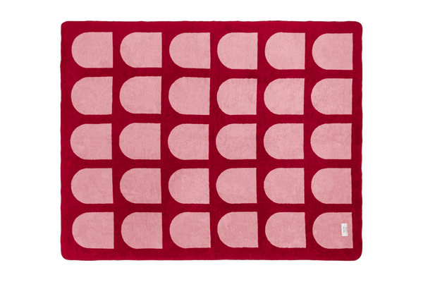 vtwonen noo.ma GILLI Katoenen deken - Blossom Pink & Cherry Juice