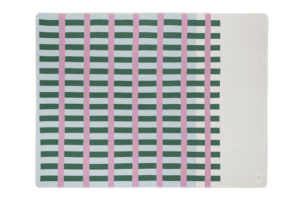 Vtwonen Noo.ma ONU Katoenen Deken - Forest Green & Lilac