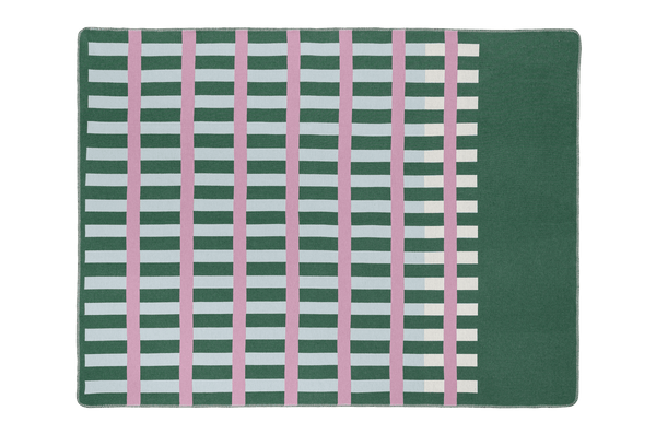 vtwonen noo.ma ONU Katoenen deken - Forest Green & Lilac