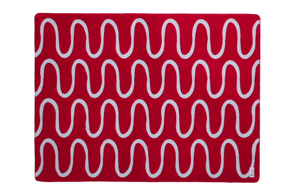 Vtwonen Noo.ma SWIRL Katoenen Deken - Cherry Juice & Baby Blue