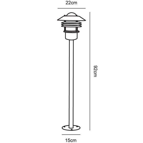 Vtwonen Nordlux Vejers Lantaarn Buiten - E27 - IP54 - Zwart