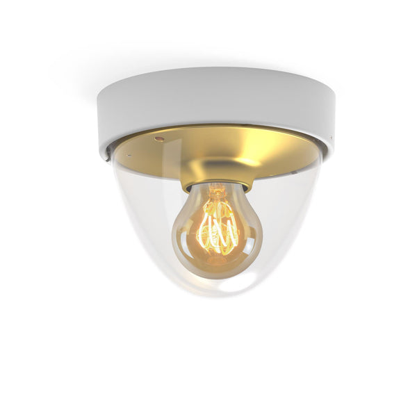 vtwonen Nowodvorski buitenlamp Nook - 1 lichts - 18 x 15.5 cm - wit - goud