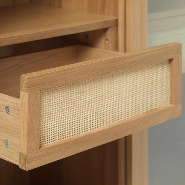 Vtwonen Olivine Boas Houten Vitrinekast Met Lade - B 110 Cm - Naturel