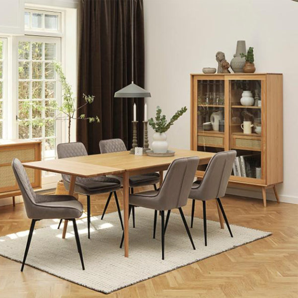 Vtwonen Olivine Boas Houten Vitrinekast Met Lade - B 110 Cm - Naturel