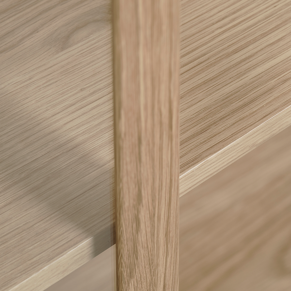 Vtwonen Olivine Boris Eikenhouten Vitrinekast Met Glas - B 100 Cm - Naturel