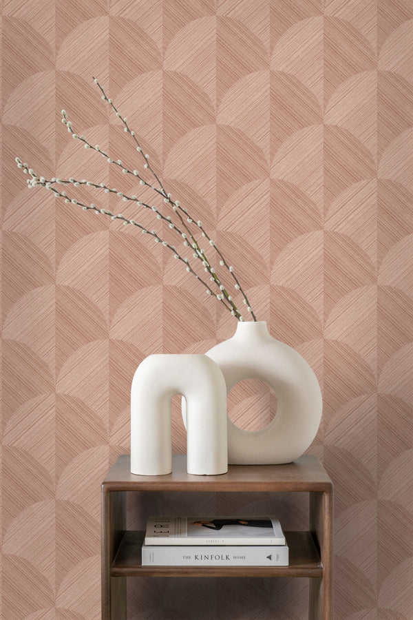 Vtwonen Origin Wallcoverings Behang 3D-motief Terracotta Roze - 0.53 X 10.05 M - 347937