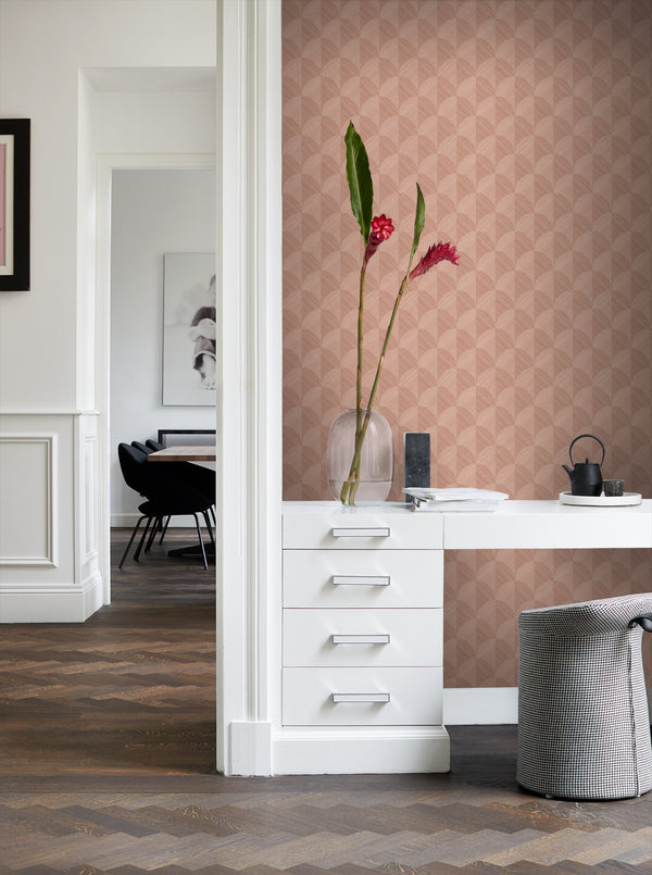 Vtwonen Origin Wallcoverings Behang 3D-motief Terracotta Roze - 50 X 900 Cm - 347989