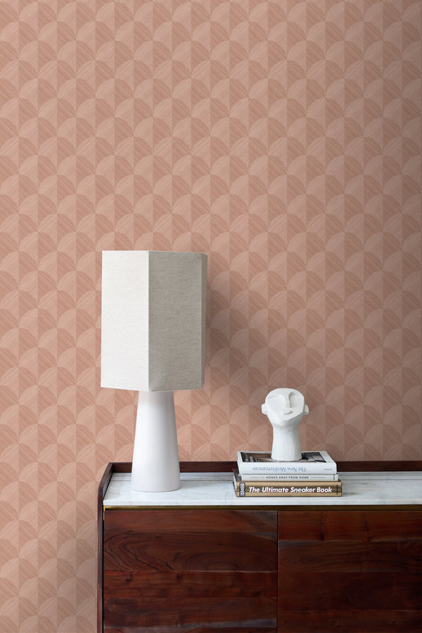 Vtwonen Origin Wallcoverings Behang 3D-motief Terracotta Roze - 50 X 900 Cm - 347989