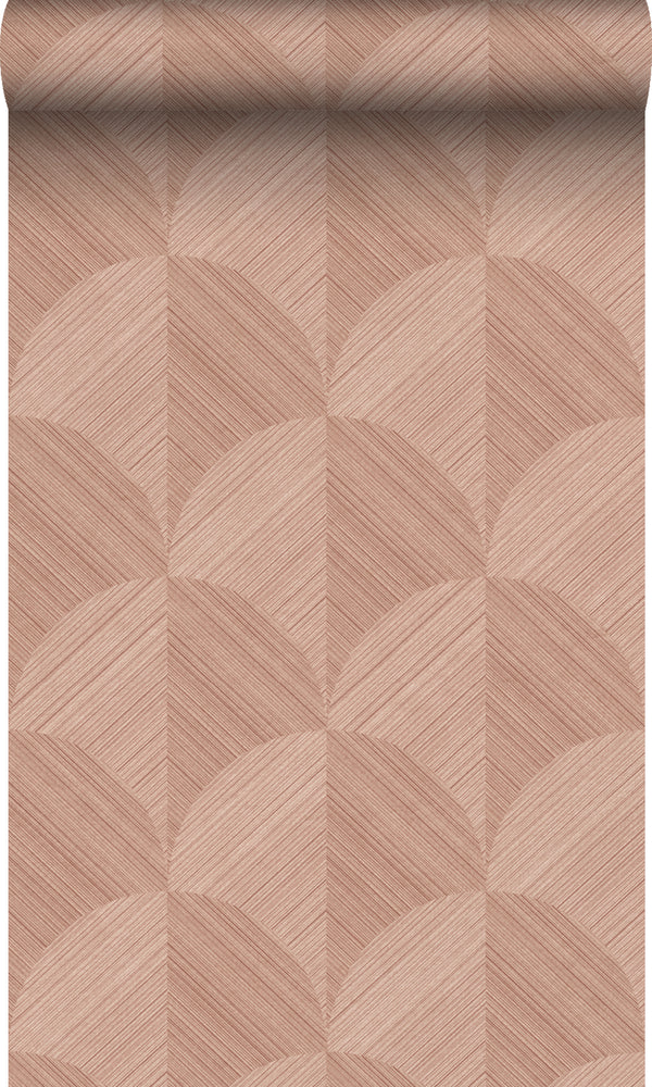 vtwonen Origin Wallcoverings behang 3D-motief terracotta roze - 0.53 x 10.05 m - 347937