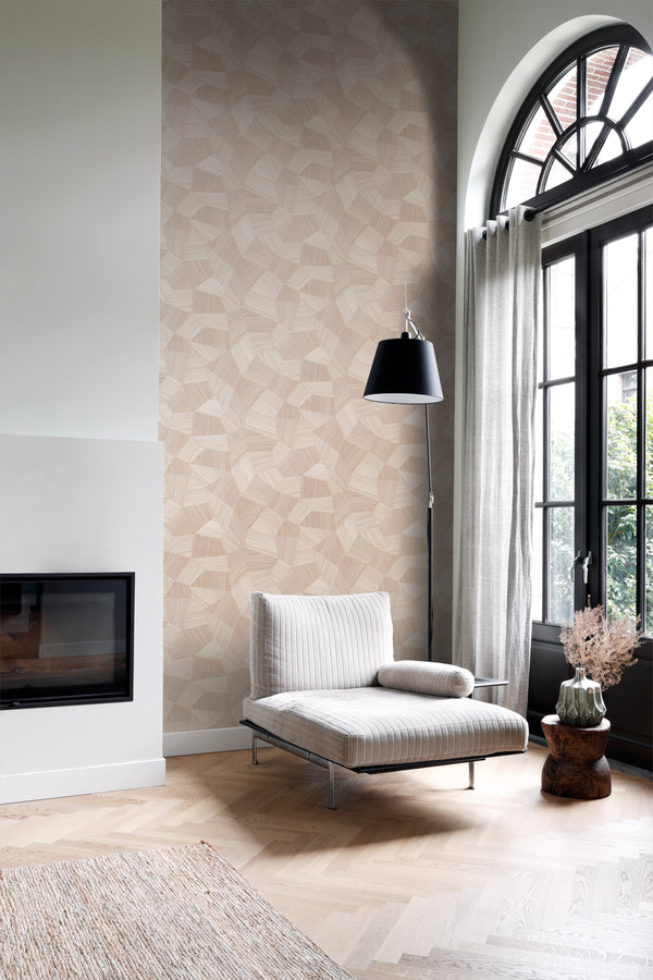 Vtwonen Origin Wallcoverings Behang Grafisch 3D Motief Zacht Roze - 0.53 X 10.05 M - 347985