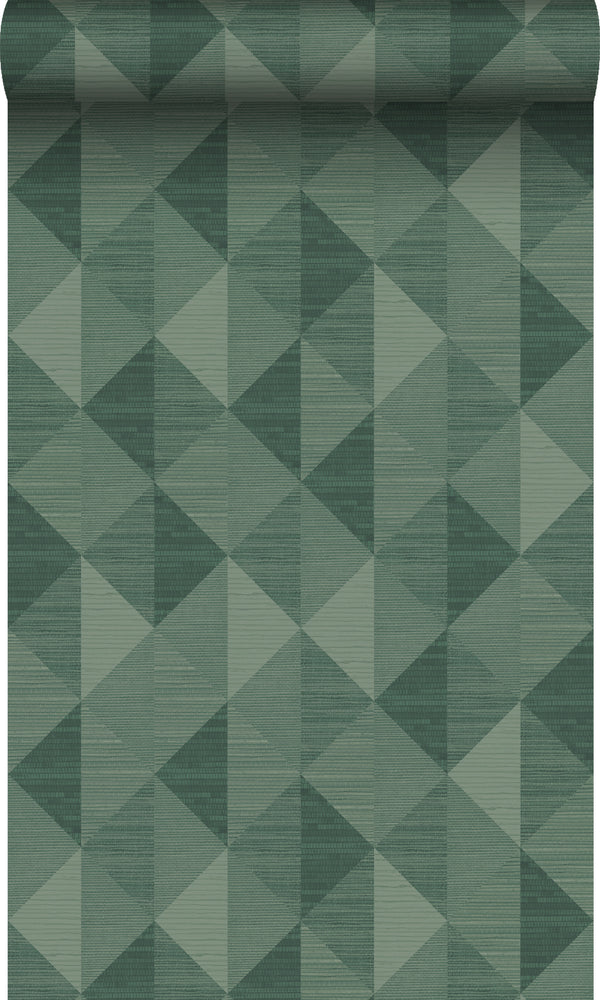 Vtwonen Origin Wallcoverings Behang Grasweefsel In Grafisch 3D Motief Groen - 50 X 900 Cm - 347885