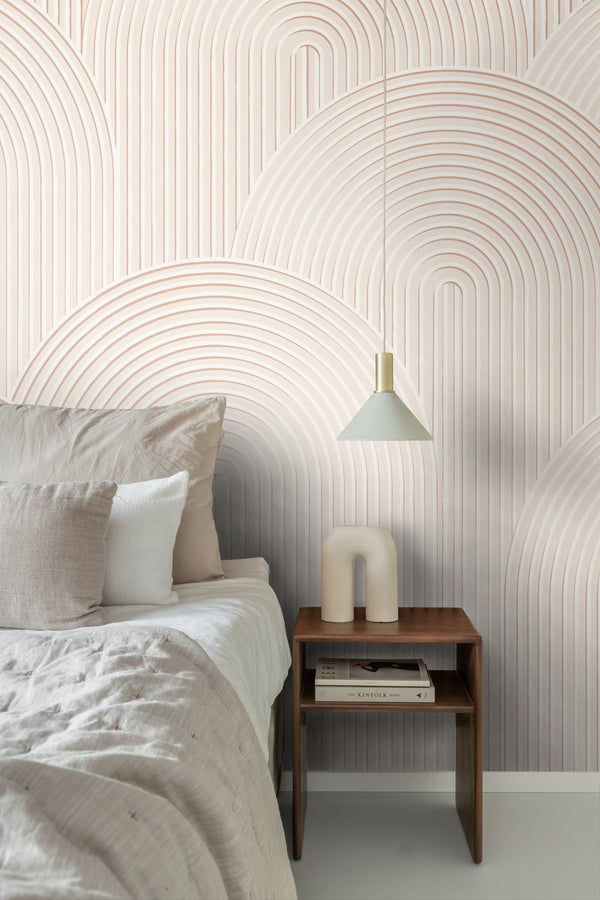 Vtwonen Origin Wallcoverings Fotobehang Grafisch 3D Motief Licht Crème Beige - 2.5 X 2.79 M - 357331
