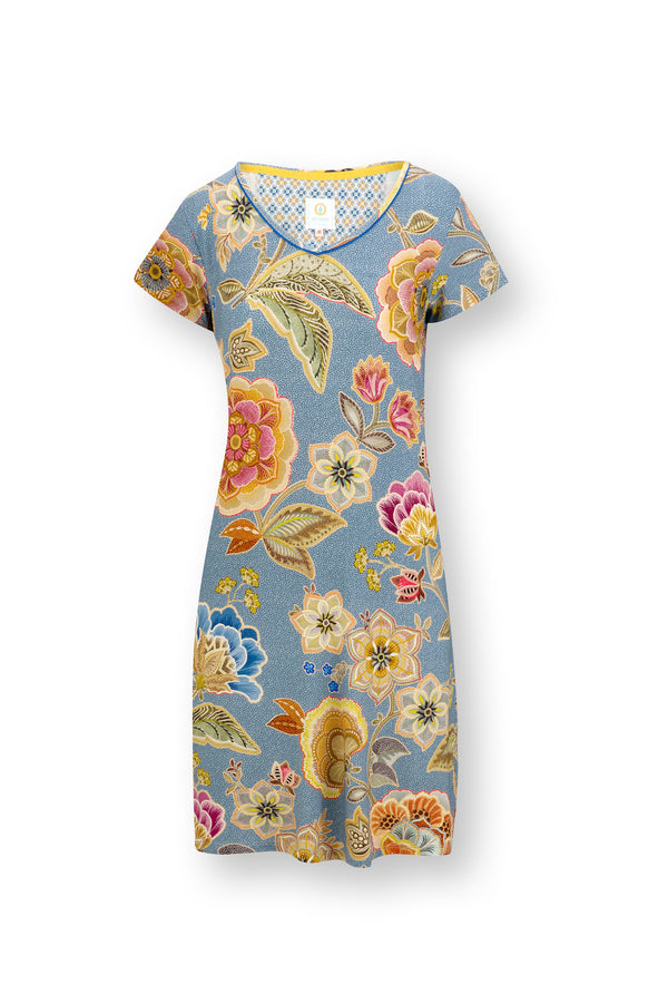 vtwonen Pip Studio - Djoy Nachthemd - Dames - Matata - Blauw - XS