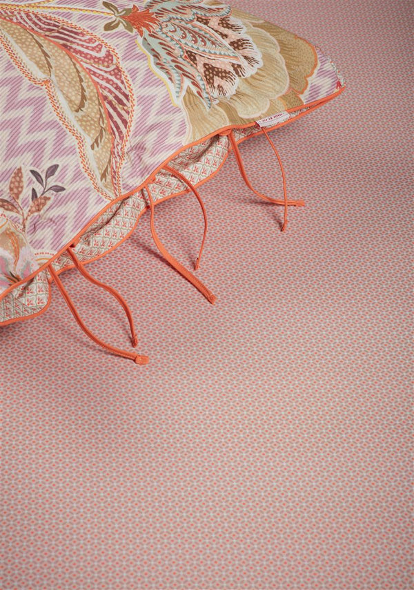 Vtwonen Pip Studio Hoeslaken Cross Stitch - 100x200 Cm - Koraalrood